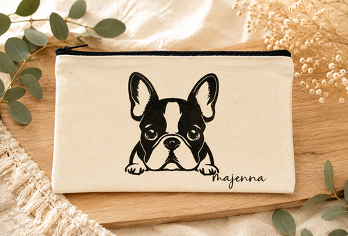 Tasche mit süßer Bulldogge